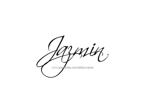 tatuaje con el nombre jazmin|Jazmin nombre letras tattoo